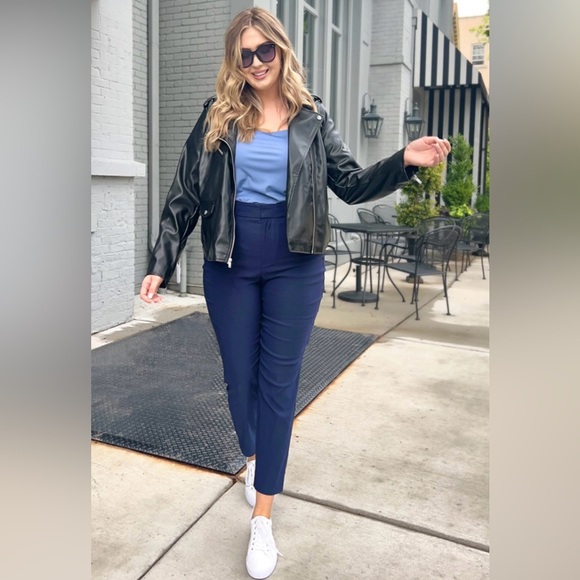 NWT black vegan leather Nine West moto jackets - Picture 3 of 5